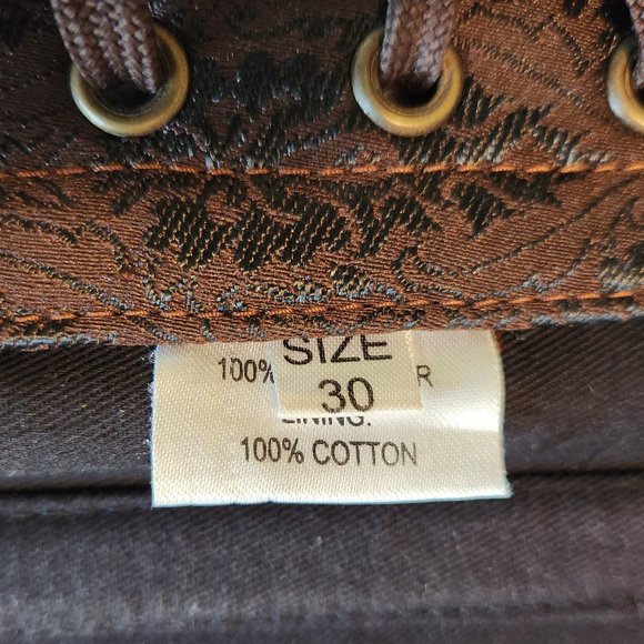 Brown and Brass Steampunk Overbust Corset - Picture 2 of 8